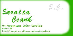 sarolta csank business card